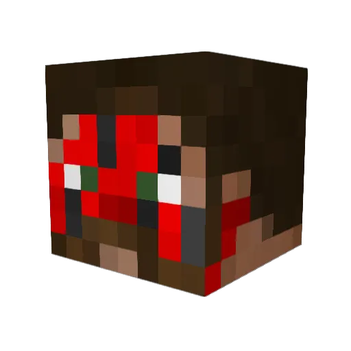 Zenpod Minecraft avatar head, 3D render