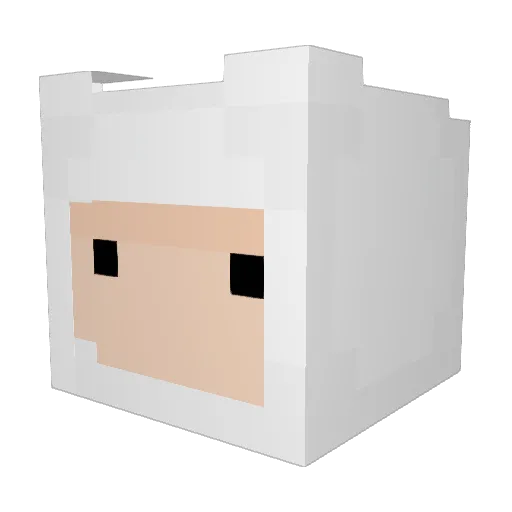 Zenquad Minecraft avatar head, 3D render