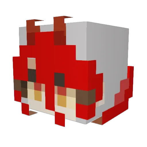 Zenquirk Minecraft avatar head, 3D render