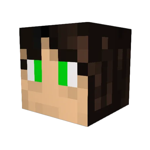 Zenriiii Minecraft avatar head, 3D render