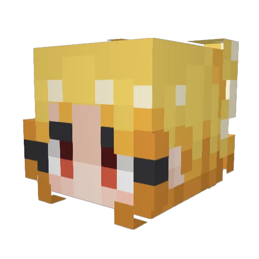 Zensei_OW Minecraft avatar head, 3D render