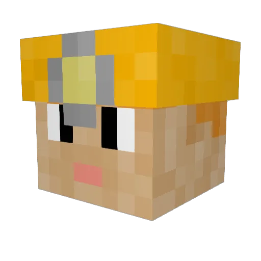 Zenseon Minecraft avatar head, 3D render