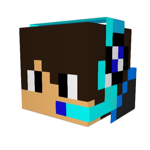 Zensiky Minecraft avatar head, 3D render