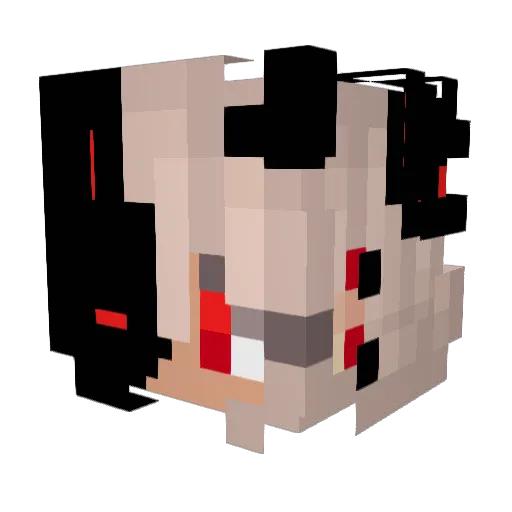 Zenter1 Minecraft avatar head, 3D render
