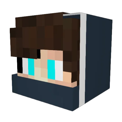 ZenticsYT Minecraft avatar head, 3D render