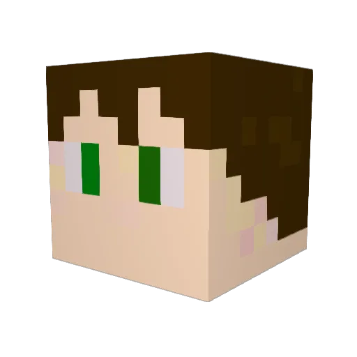 Zentles Minecraft avatar head, 3D render