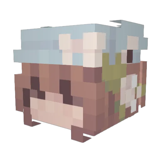 Zentojin Minecraft avatar head, 3D render