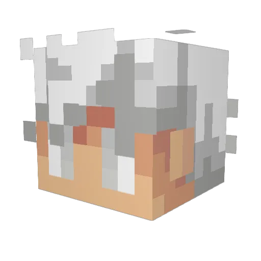 Zentralite Minecraft avatar head, 3D render