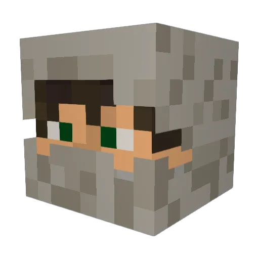 Zentreh Minecraft avatar head, 3D render