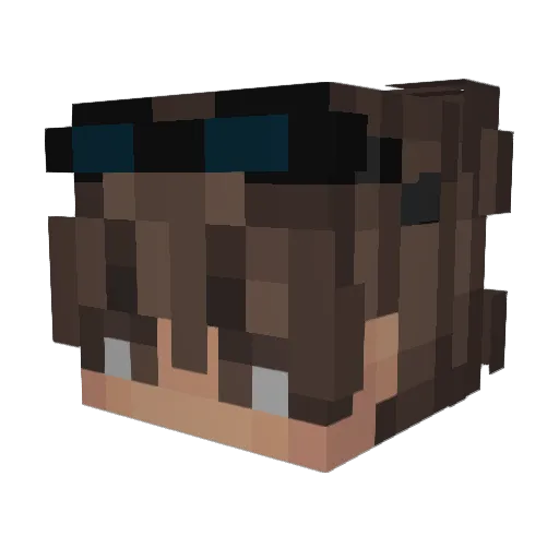 Zentrein Minecraft avatar head, 3D render