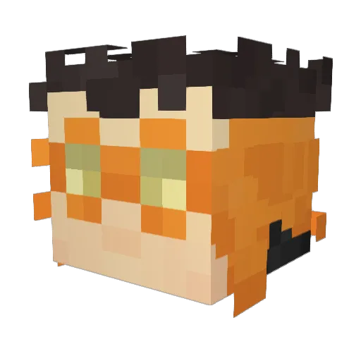 Zentreon Minecraft avatar head, 3D render