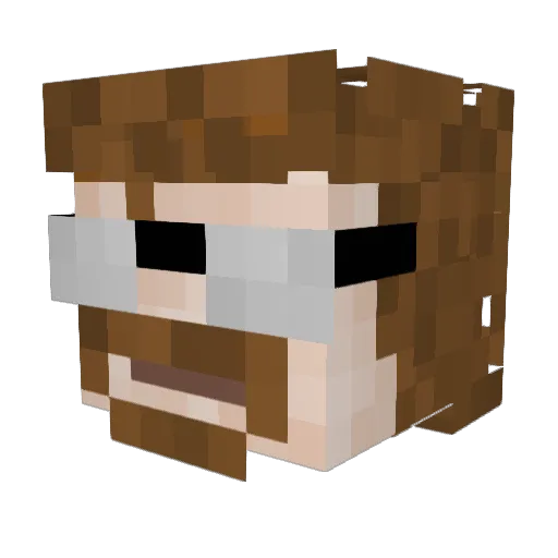 Zentrodo Minecraft avatar head, 3D render