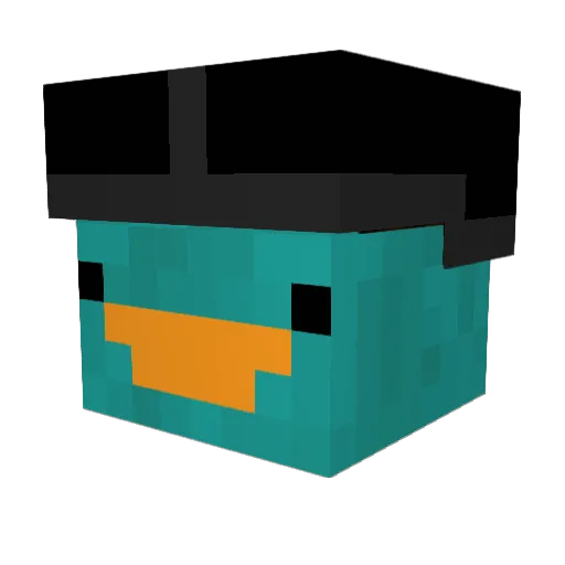 Zentroe Minecraft avatar head, 3D render