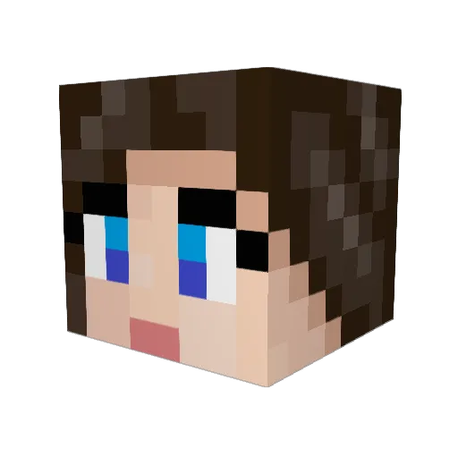 ZenvoTTV Minecraft avatar head, 3D render