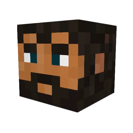 Zenwell Minecraft avatar head, 3D render