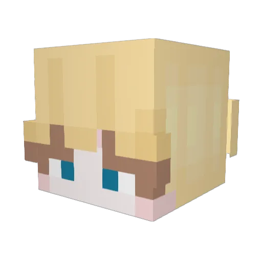 Zenyy Minecraft avatar head, 3D render