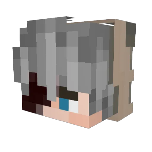 Zenzcr Minecraft avatar head, 3D render