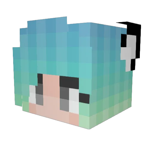Zenzis Minecraft avatar head, 3D render