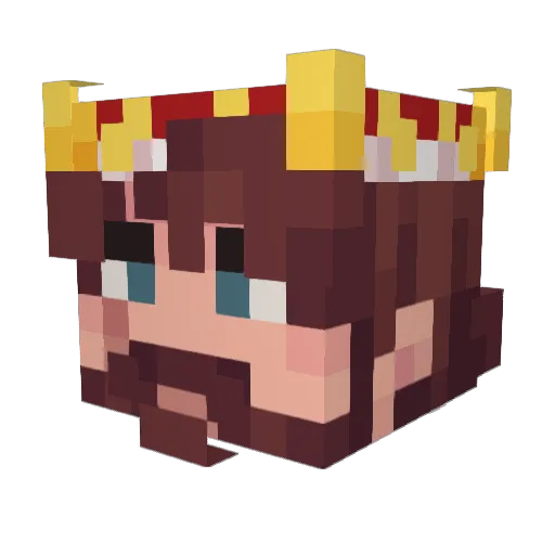 Zenzuka Minecraft avatar head, 3D render