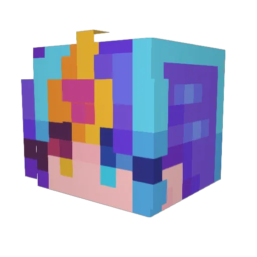 Zenzxn_ Minecraft avatar head, 3D render