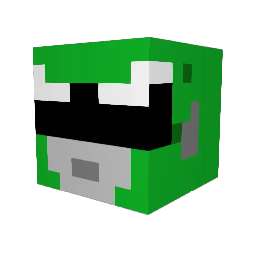 ZeoBahamut Minecraft avatar head, 3D render