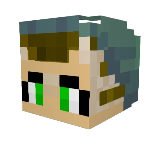 ZeonTran Minecraft avatar head, 3D render