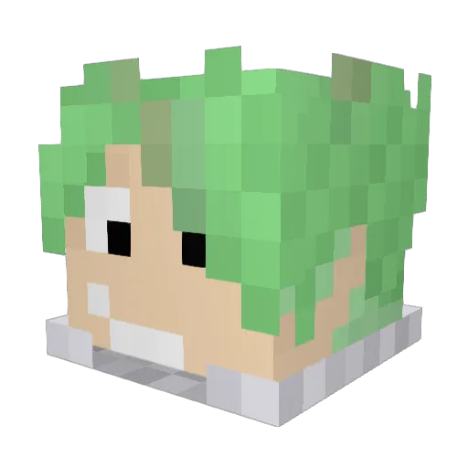ZeontheDigger Minecraft avatar head, 3D render