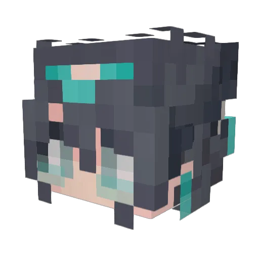 Zeoxuma Minecraft avatar head, 3D render