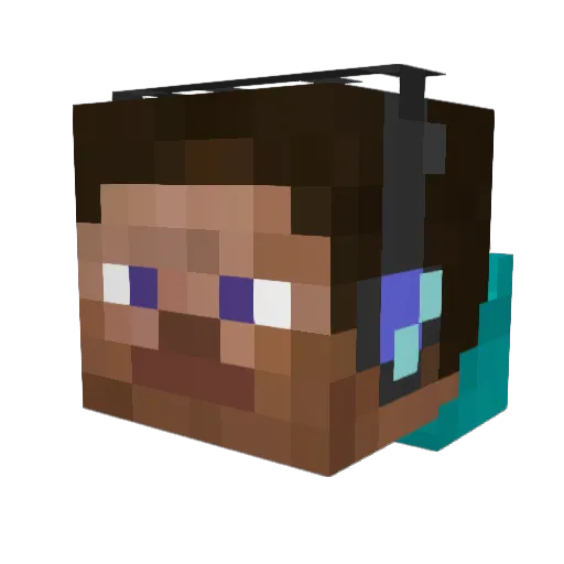 Zep592 Minecraft avatar head, 3D render