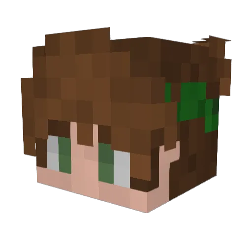 Zepart Minecraft avatar head, 3D render