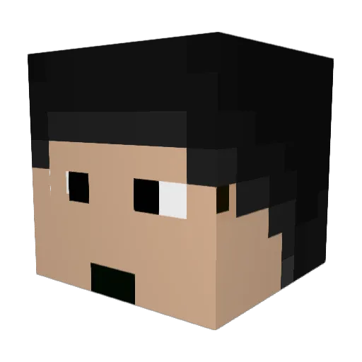 Zeph_Cek Minecraft avatar head, 3D render