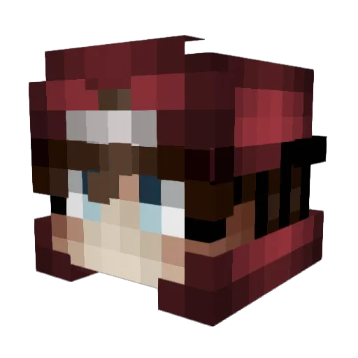 Zephereeno Minecraft avatar head, 3D render
