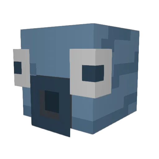 Zephff Minecraft avatar head, 3D render