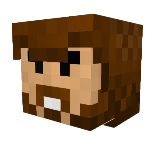 Zephias1 Minecraft avatar head, 3D render