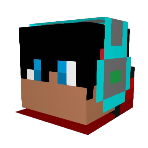 Zephil56 Minecraft avatar head, 3D render