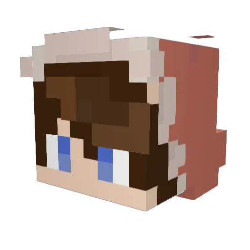 Zephion69 Minecraft avatar head, 3D render