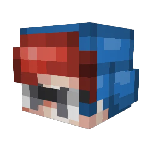 Zephion89 Minecraft avatar head, 3D render