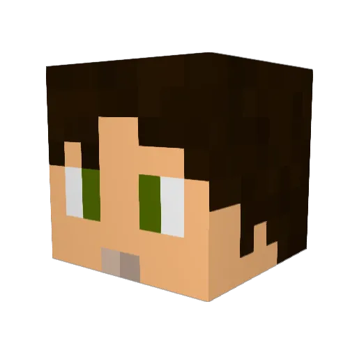 Zephire8 Minecraft avatar head, 3D render