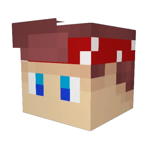 Zephire Minecraft avatar head, 3D render