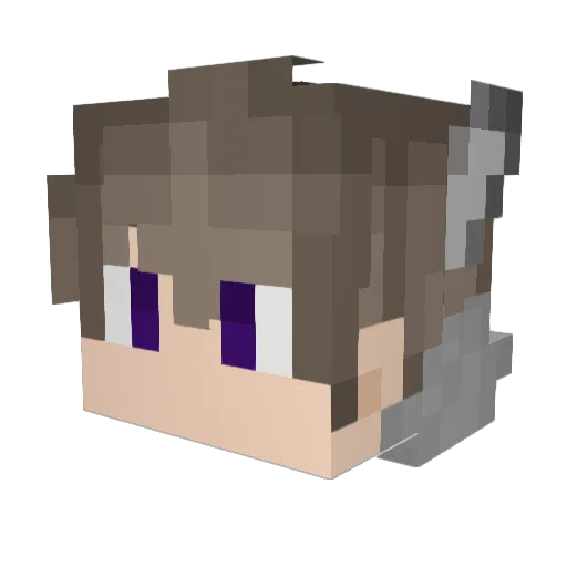 Zephreo_ Minecraft avatar head, 3D render