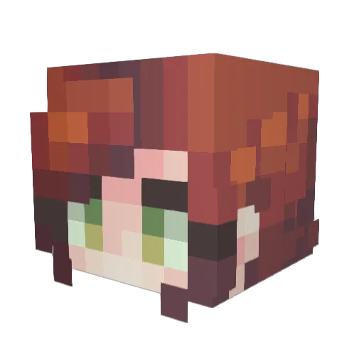 Zephryna Minecraft avatar head, 3D render
