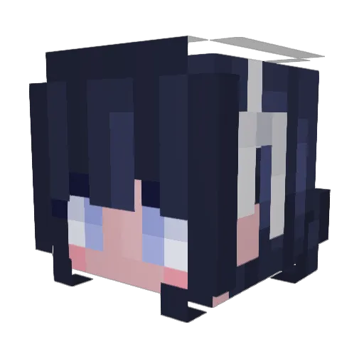 ZephyPain Minecraft avatar head, 3D render