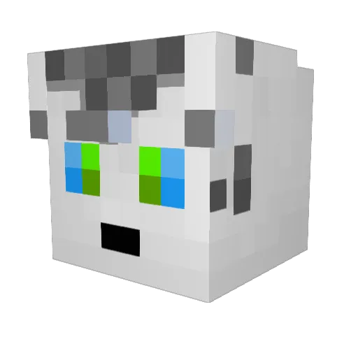 ZephyZeph Minecraft avatar head, 3D render