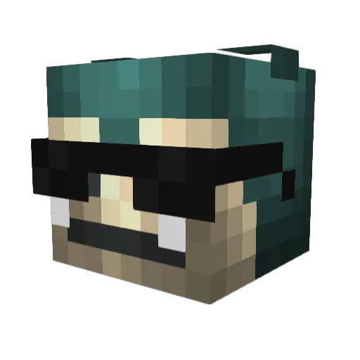 Zephyr4fl Minecraft avatar head, 3D render
