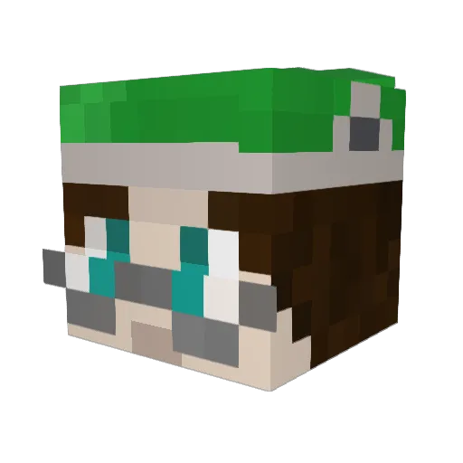 Zephyr5744 Minecraft avatar head, 3D render