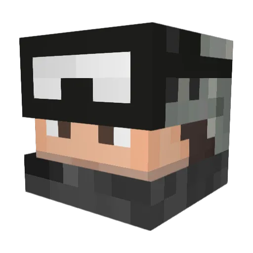 ZephyrX_045 Minecraft avatar head, 3D render