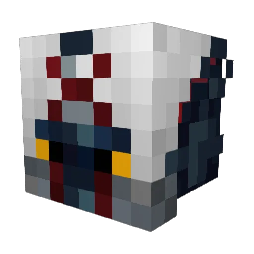 Zephyr_______ Minecraft avatar head, 3D render