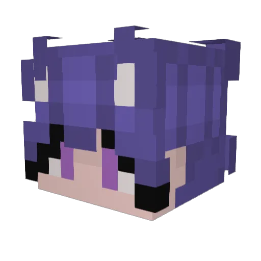 ZephyraWoofTuber Minecraft avatar head, 3D render