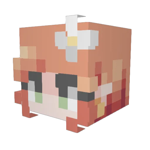 Zephyra_Ly Minecraft avatar head, 3D render