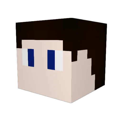 Zephyrase Minecraft avatar head, 3D render